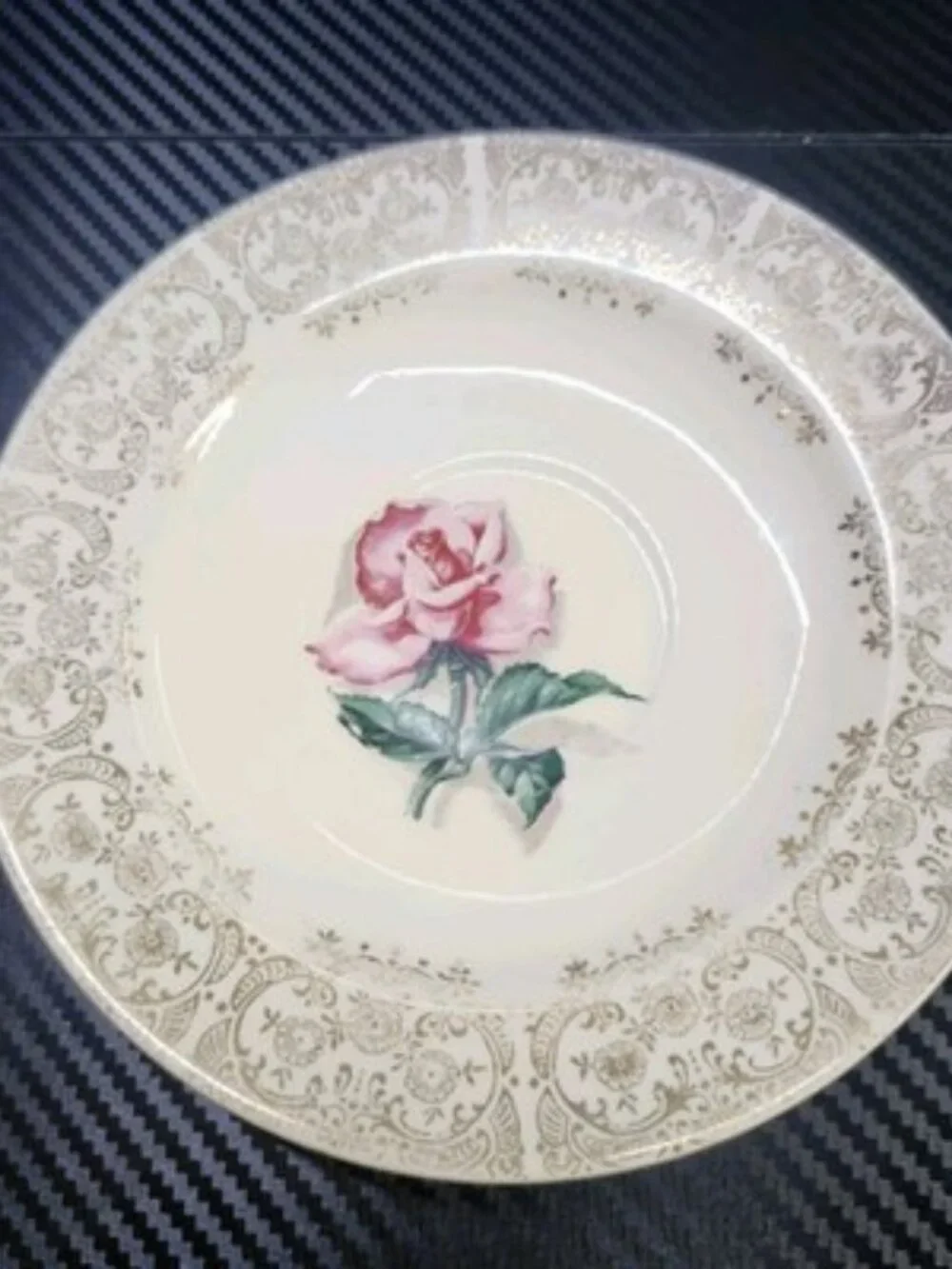 Vintage Homer Laughlin 22 Carat Gold Filligree Tea Saucer